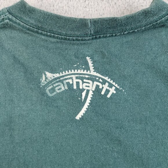 Carhartt Mechanic Gears Shirt Mens Large Crew Neck Long Sleeve Graphic Outdoors - Picture 8 of 10